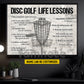 Motivational Personalized Disc Golf Canvas Painting, Disc Golf Life Lessons Sport Wall Art Decor, Poster Gift For Disc Golf Lovers