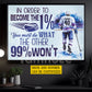 Motivational Personalized Hockey Man Canvas Painting, In Order To Become The 1% Sport Wall Art Decor, Poster Gift For Hockey Lover