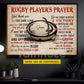 Personalized Rugby God Canvas Painting, Rugby Player's Prayer Sport Wall Art Decor, Poster Gift For Rugby Lover