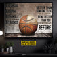 Personalized Motivational Basketball Canvas Painting, Be Strong Be Brave Be Humble, Sports Quotes Wall Art Decor, Poster Gift For Basketball Lovers
