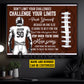Personalized Football Boy Canvas Painting, Don't Limit Your Challenges Sport Wall Art Decor, Poster Gift For Football Lovers
