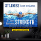 Motivational Personalized Swimming Man Canvas Painting, Stillness Is Not Weakness It's Focus Gathering Strength Sport Wall Art Decor, Poster Gift For Swimming Lovers
