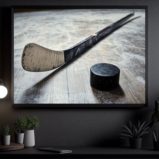 Ice Legacy: The Silent Echoes of Hockey, Hockey Canvas Painting, Sports Wall Art, Poster Gift For Hockey Lover