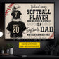 Personalized Softball Dad Daughter Canvas Painting, Behind Every Softball Player Sport Wall Art Decor, Poster Father's Day Gift For Softball Lovers