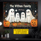 Personalized Halloween Family Ghost Canvas Painting, Ghost Family Wall Art Decor, Spooky Season Poster Gift For Ghost Lovers