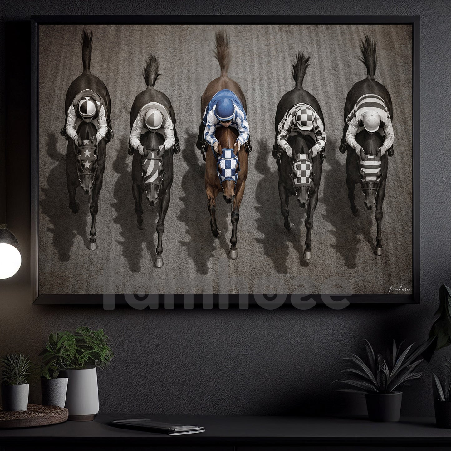 Secretariat Horse Canvas Painting, 1973 Triple Crown Champion Wall Art Decor, Poster Gift For Horse Racing Lovers, Fan Of Kentucky Derby