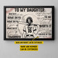 Personalized Motivational Softball Girl Canvas Painting, To My Daughter Believe In Yourself, Sports Quotes Wall Art Decor, Poster Gift For Softball Lovers, Gift For Daughter From Dad,Mom