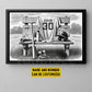 Personalized Class Softball Team Canvas Painting, Sports Club Members Wall Art Decor, Commemorative Poster Gift For Softball Team Members