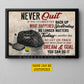 Motivational Personalized Pickleball Canvas Painting, Never Quit You Can Do It Sport Wall Art Decor, Poster Gift For Pickleball Lovers