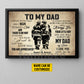 Personalized Firefighter Dad Son Canvas Painting, To My Dad I Know It's Not Easy Wall Art Decor, Poster Father's Day Gift For Fireman, Firefighter Lovers