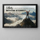 Attitude Determines How Well You Do It, Motivational Hiking Wall Art Decor, Inspirational Canvas Painting, Poster Gift for Decoring Office, Living Room, or Workspace
