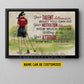 Motivational Personalized Golf Girl Canvas Painting, Your Talent Determines What You Do Sport Wall Art Decor, Poster Gift For Golf Lover