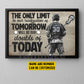 Motivational Personalized Lacrosse Man Canvas Painting, The Only Limit To Our Realization Of Tomorrow Sport Wall Art Decor, Poster Gift For Lacrosse Lovers