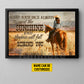 Motivational Personalized Cowgirl Canvas Painting, Keep Your Face Always Toward The Sunshine Wall Art Decor, Poster Gift For Cowgirl