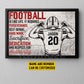 Personalized Football Boy Canvas Painting, Football Is Like Life Inspirational Quotes Wall Art Decor, Poster Gift For Football Lovers