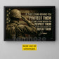 Personalized Veterans Day Canvas Painting, If They Stand Behind You Protect Them Wall Art Decor, Poster Gift For Former Soldiers