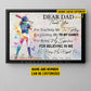 Personalized Motivational Softball Girl Canvas Painting, Thank You For Believing In Me, Sport Wall Art Decor, Poster Gift For Softball Lovers