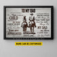Personalized Horse Riding Dad Daughter Canvas Painting, To My Dad I Know It's Not Easy To Raise A Child Wall Art Decor, Poster Father's Day Gift For Cowgirl & Cowboy Lovers