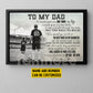 Personalized Soccer Dad Daughter Canvas Painting, To My Dad I Will Always Be Your Little Girl Sport Wall Art Decor, Poster Father's Day Gift For Soccer Lover