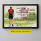 Motivational Personalized Golf Man Canvas Painting, Your Talent Determines What You Do Sport Wall Art Decor, Poster Gift For Golf Lover