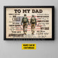 Personalized Army Dad Son Canvas Painting, To My Dad You Are Appreciated Wall Art Decor, Poster Father's Day Gift For Army Lovers