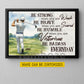 Motivational Personalized Golf Man Canvas Painting, Be Strong When You Are Weak Sport Wall Art Decor, Poster Gift For Golf Lover