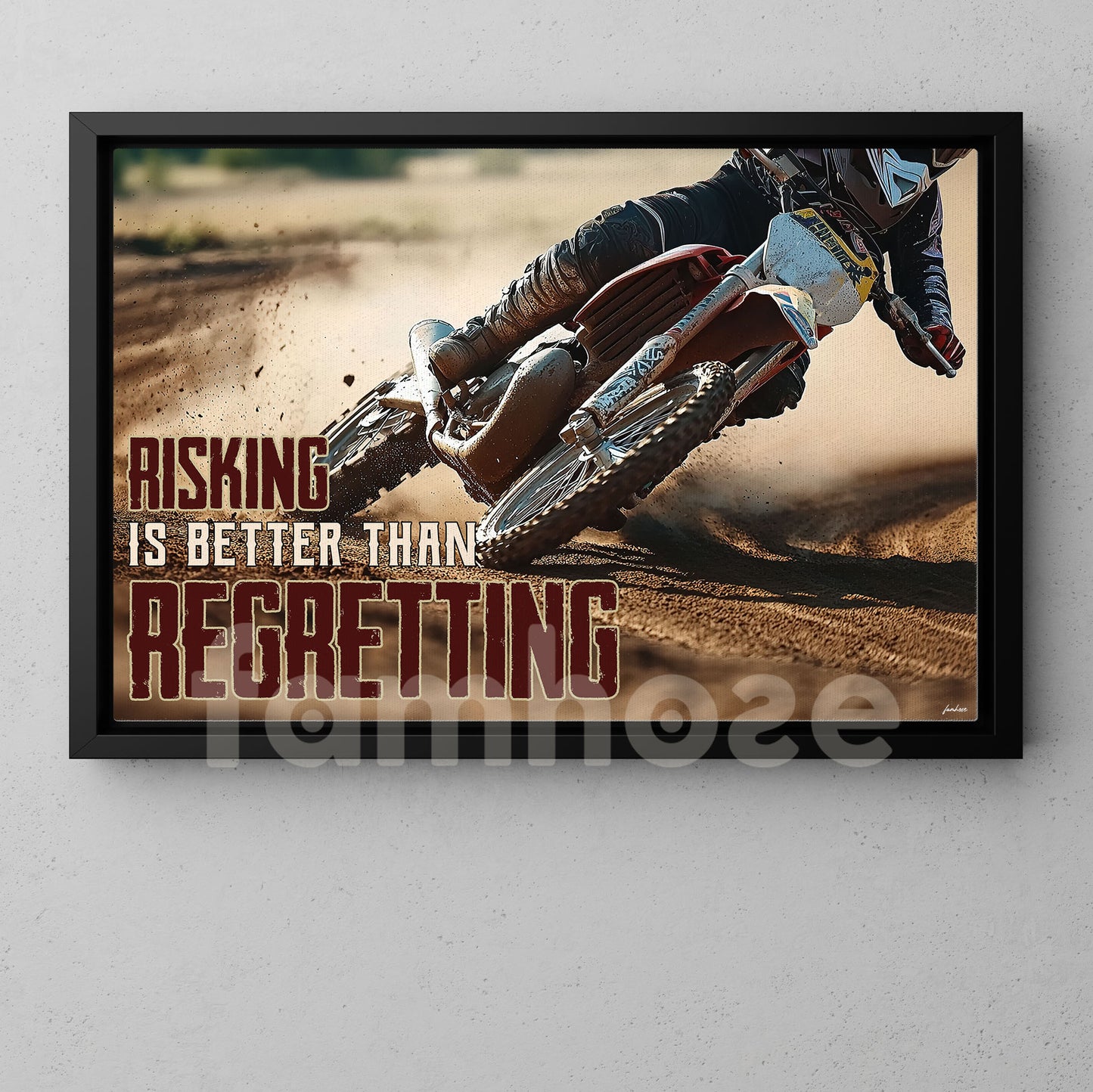 Risking Is Better Than Regretting, Motivational Wall Art Decor, Inspirational Canvas Painting, Poster Gift for Decoring Office, Living Room, or Workspace