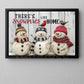 Funny Christmas Canvas Painting, There's Snowplace Like Home Wall Art Decor, Xmas Poster Gift For Snowman Lovers