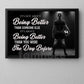 Motivational Soccer Girl Canvas Painting, It's About Being Better Wall Art Decor, Poster Gift For Soccer Lovers