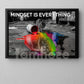 Mindset Is Everything, Motivational Cat Wall Art Decor, Inspirational Canvas Painting, Poster Gift for Decoring Office, Living Room, or Workspace