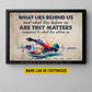 Motivational Personalized Swimming Man Canvas Painting, What Lies Behind Us Sport Wall Art Decor, Poster Gift For Swimming Lovers