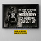 Motivational Personalized Football Man Canvas Painting, It's Not Whether You Get Knocked Down Sport Wall Art Decor, Poster Gift For Football Lovers