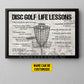 Motivational Personalized Disc Golf Canvas Painting, Disc Golf Life Lessons Sport Wall Art Decor, Poster Gift For Disc Golf Lovers