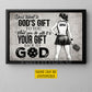 Personalized Pickleball Girl Canvas Painting, Your Talent Is God's Gift To You Sport Wall Art Decor, Poster Gift For Christians, Pickleball Lover
