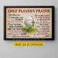 Personalized Golf God Canvas Painting, Golf Player's Prayer Sport Wall Art Decor, Poster Gift For Golf Lover