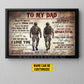 Personalized Army Dad Son Canvas Painting, To My Dad For All The Times That I Forgot To Thank You Wall Art Decor, Poster Father's Day Gift For Army Lovers