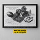 Personalized Class Football Team Canvas Painting, Sports Club Members Wall Art Decor, Commemorative Poster Gift For Football Team Members