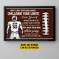 Personalized Football Boy Canvas Painting, Don't Limit Your Challenges Sport Wall Art Decor, Poster Gift For Football Lovers