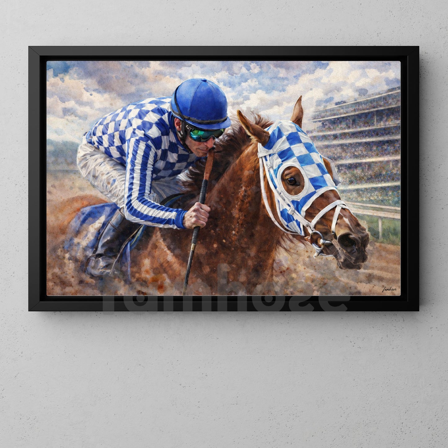 Secretariat Canvas Painting, 1973 Triple Crown Champion Wall Art Decor, Poster Gift For Horse Racing Lovers