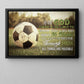 Motivational Soccer Canvas Painting, There Is No Limit Sport Wall Art Decor, Poster Gift For Soccer Lovers