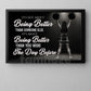 Motivational Cheerleading Girl Canvas Painting, It's About Being Better Wall Art Decor, Poster Gift For Cheerleading Lovers