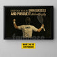 Motivational Personalized Tennis Man Canvas Painting, Define Your Own Success Sport Wall Art Decor, Poster Gift For Tennis Lovers