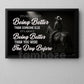 Motivational Cowgirl Canvas Painting, It's About Being Better Wall Art Decor, Poster Gift For Cowgirl Lovers