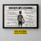 Personalized Soccer Boy Canvas Painting For Kids - Inspiring Quotes Life Lessons Poster Gift For Young Soccer Fans