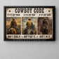 Cowboy Code Canvas Painting, If It's Not Yours Don't Take It Wall Art Decor, Poster Gift For Cowboys