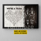 Romantic Personalized Hockey Couple Canvas Painting, We're A Team Sports Quotes Wall Art Decor, Poster Valentine's Day Gift For Hockey-Loving Couple