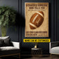 Motivational Personalized Football Coach Canvas Painting, A Coach Is Someone Who Tells You Sport Wall Art Decor, Poster Gift For Football Lovers