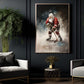 Santa's Off-Season Ice Hockey Star, Christmas Canvas Painting, Xmas Wall Art Decor - Christmas Poster Gift For Hockey Lovers