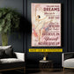 Motivational Personalized Ballet Girl Canvas Painting, Follow Your Dreams Just Try Never Give Up Sports Wall Art Decor, Poster Gift For Ballet Lovers