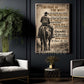 Cowboy Canvas Painting, The Code Of The West Wall Art Decor, Poster Gift For Cowboys